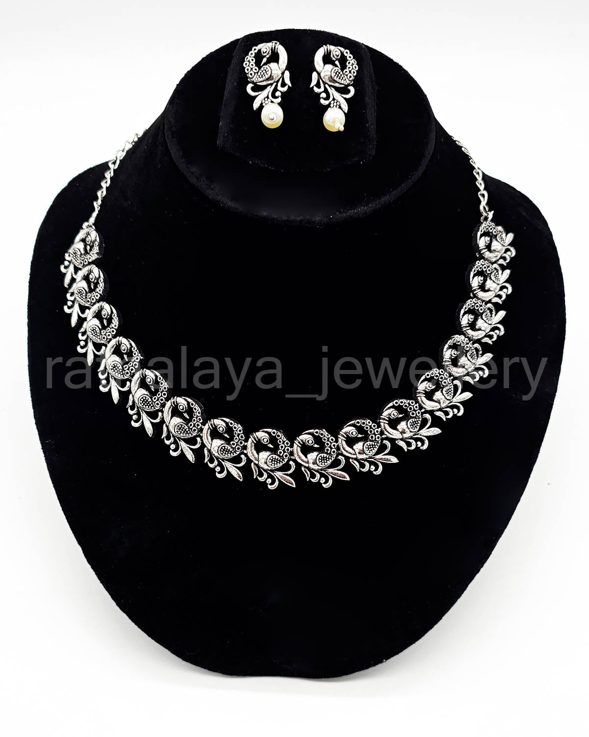 Oxidized Animal Necklace Set