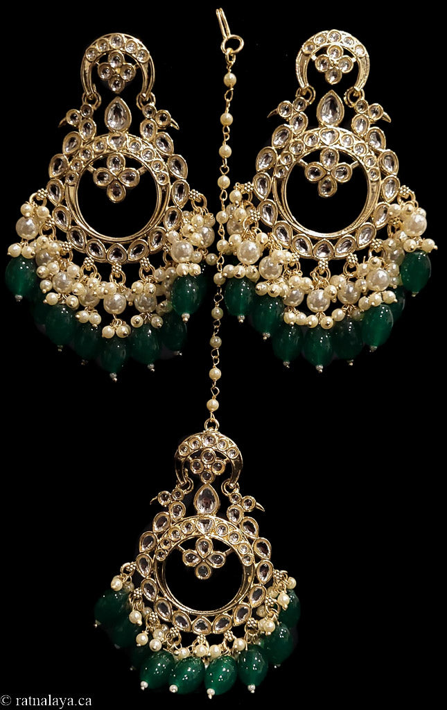 Kundan Earring Tikka Set
