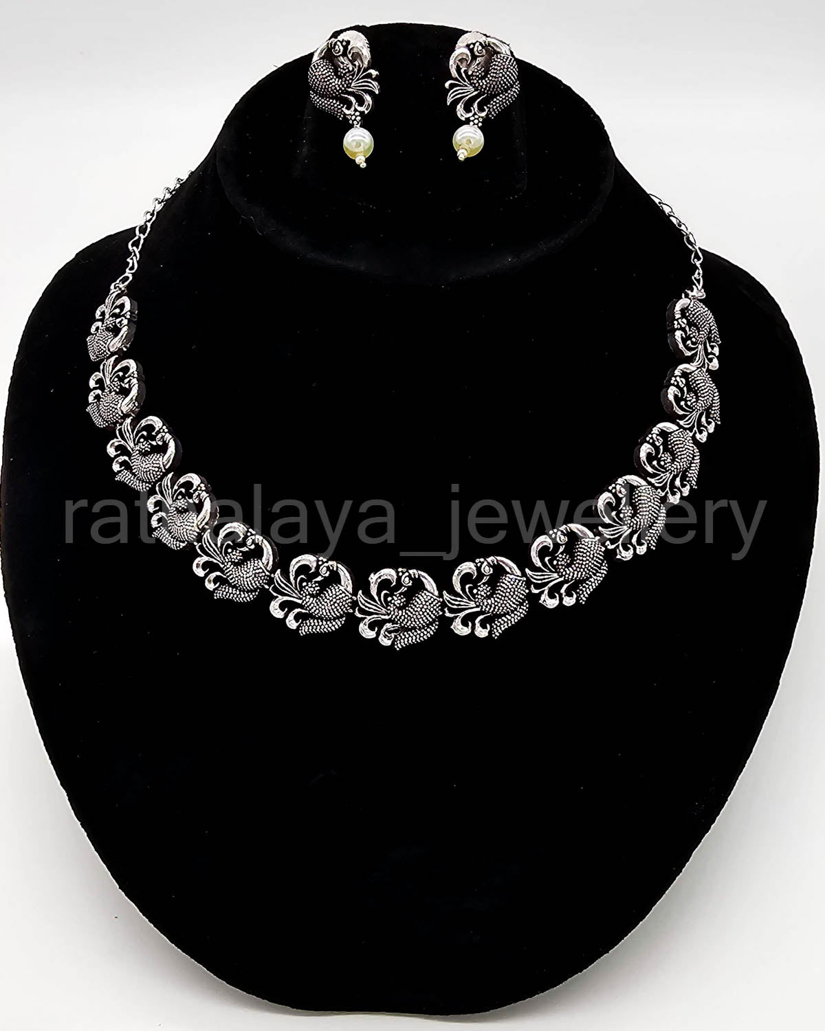 Oxidized Animal Necklace Set