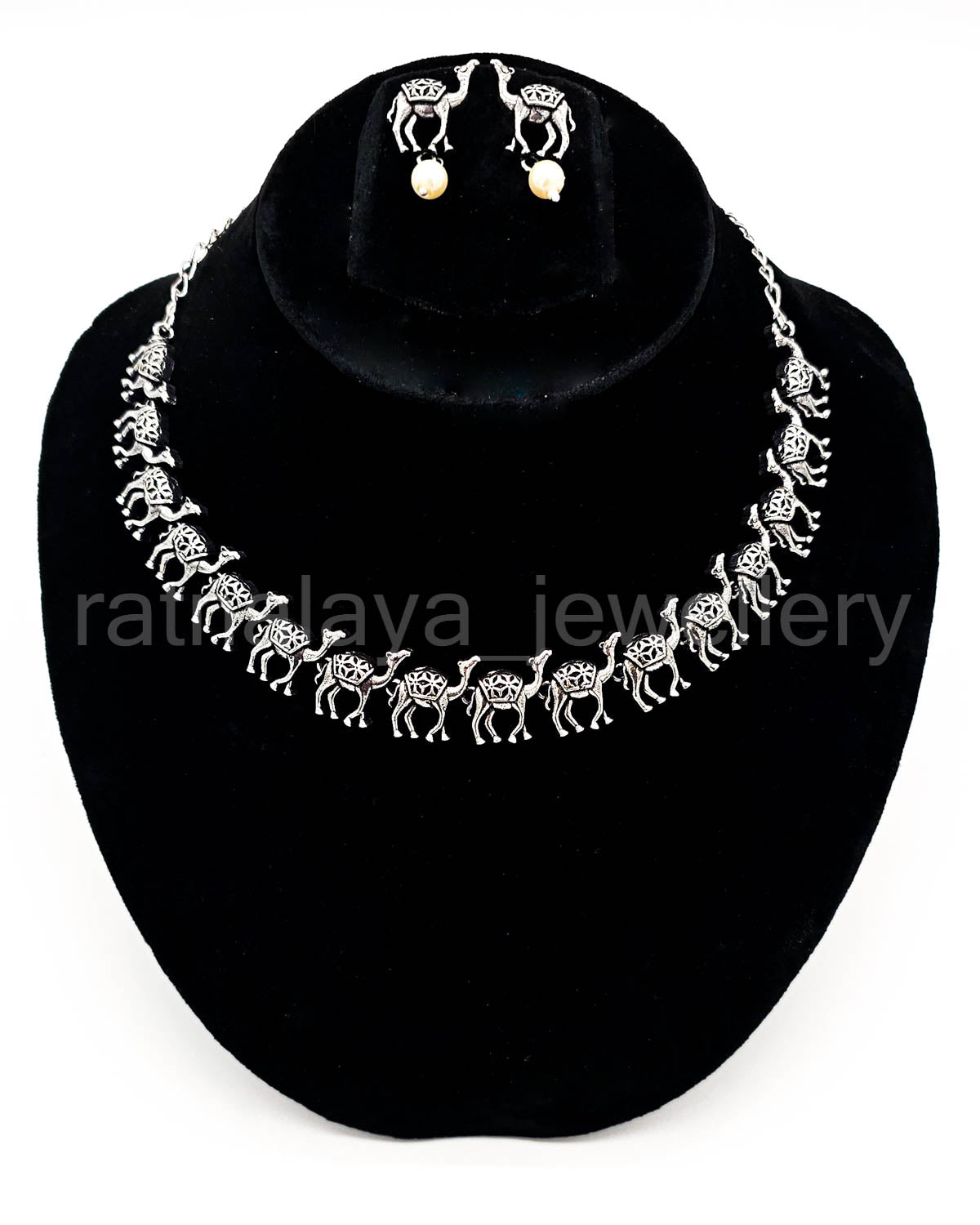 Oxidized Animal Necklace Set