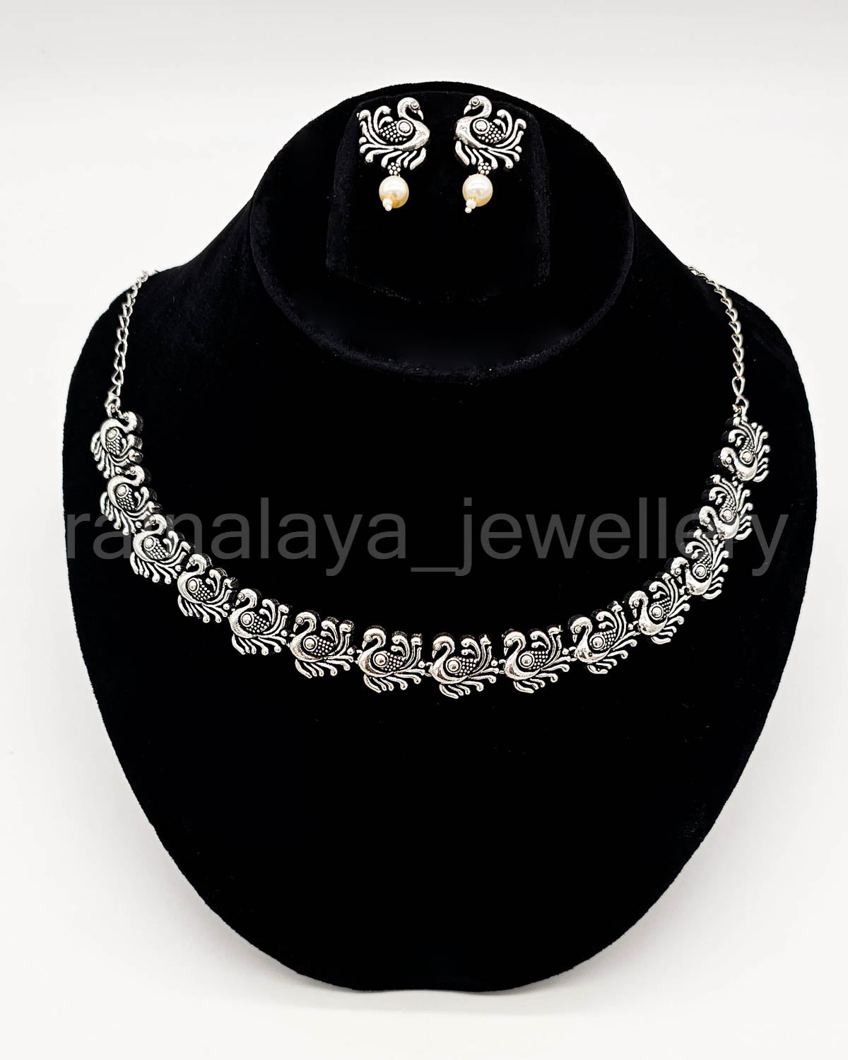 Oxidized Animal Necklace Set