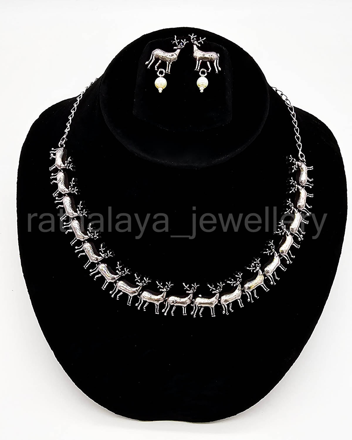 Oxidized Animal Necklace Set