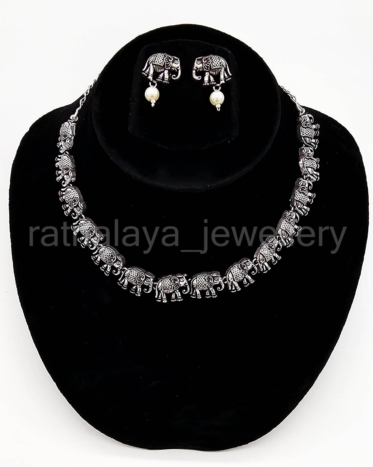 Oxidized Animal Necklace Set