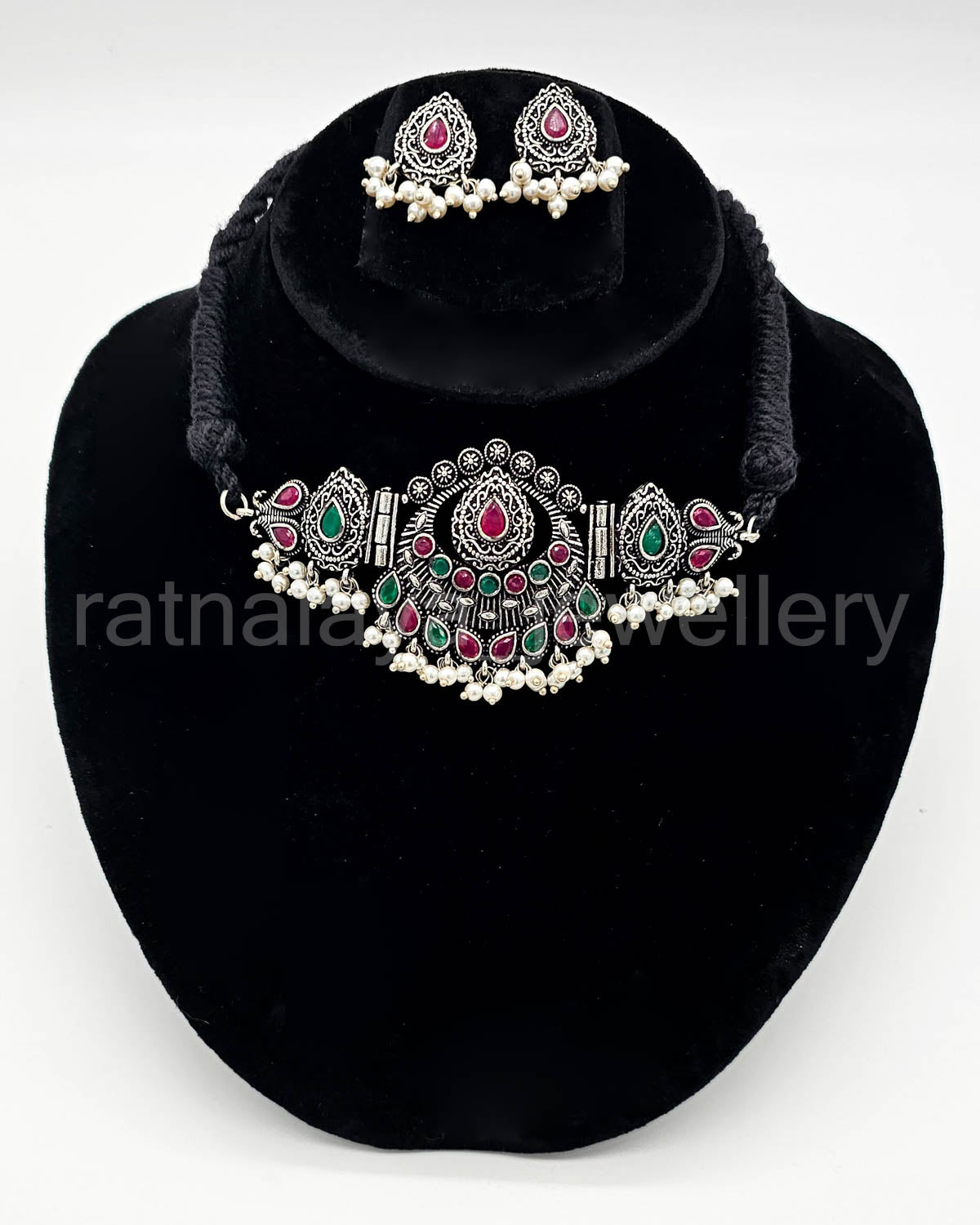 Oxidized Tilak Choker Set
