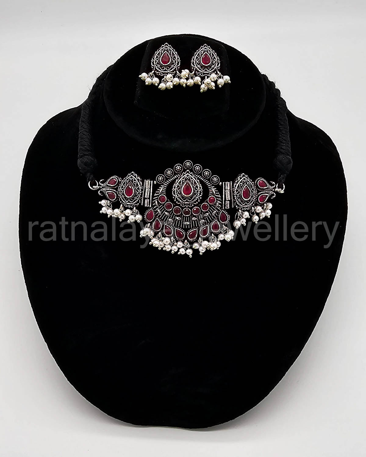 Oxidized Tilak Choker Set