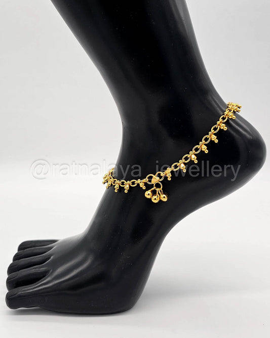 Gold-Plated Chain Anklets