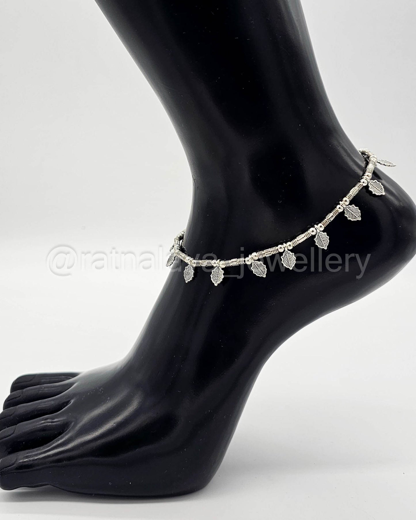 Oxidized Leaf Anklets