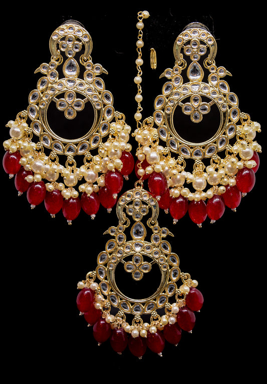 Kundan Earring Tikka Set