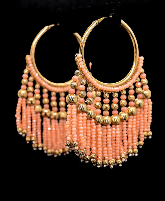 Crystal Beaded Hoops