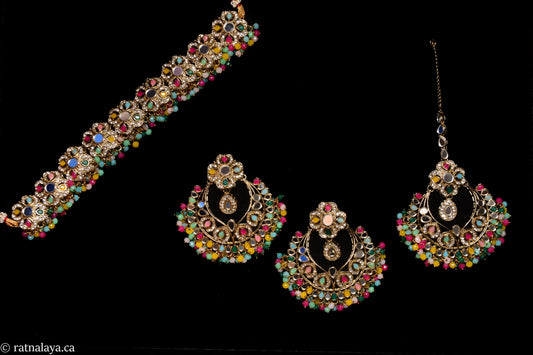 Beaded Mirror Set