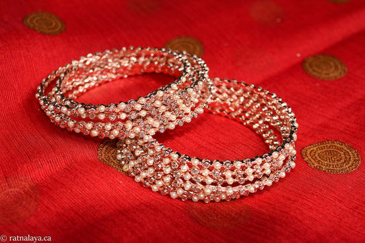 AD Stone Pearl Bangles